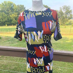 Funky Patterned Vintage Cotton Dress by Missoni for Neiman Marcus